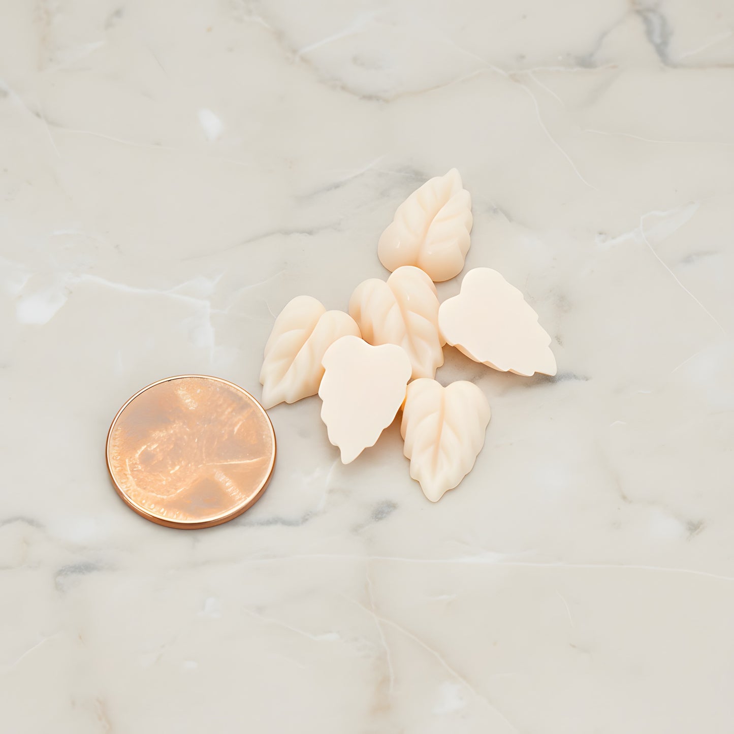 Small Leaf Flat Back Cabochon, 6 Pc (CB.506)