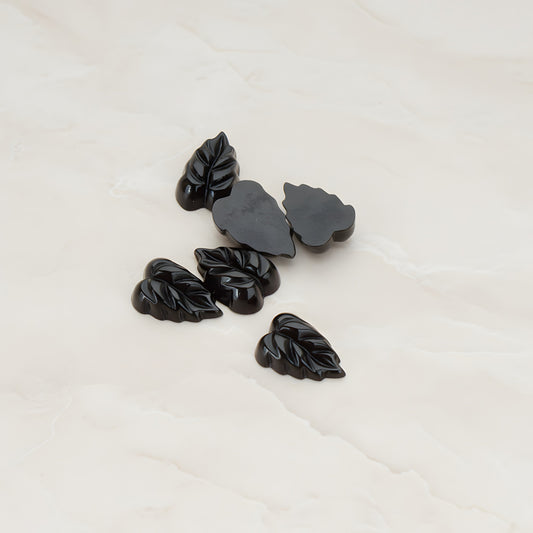 Small Leaf Flat Back Cabochon, 6 Pc (CB.506)
