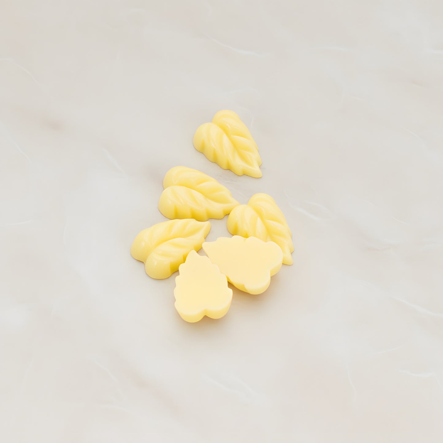 Small Leaf Flat Back Cabochon, 6 Pc (CB.506)