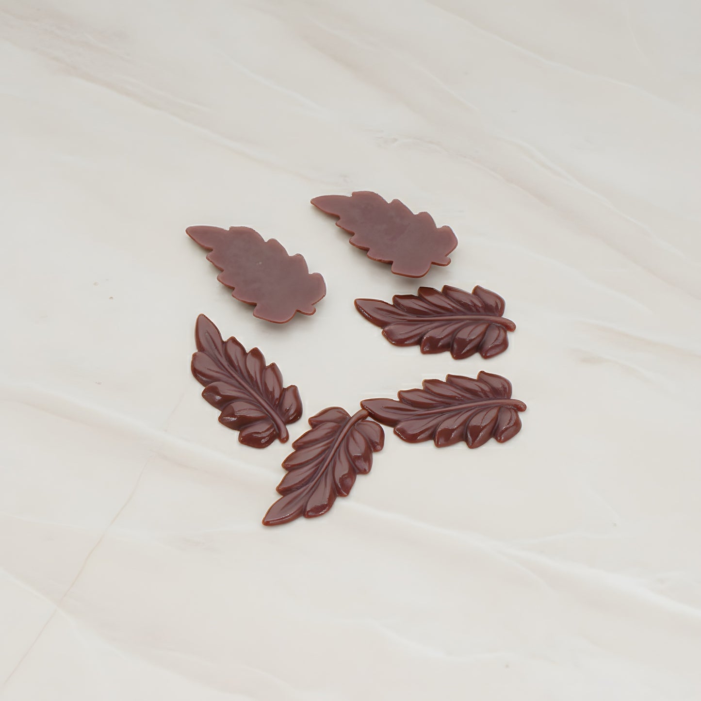 Long Leaf Flat Back Cabochon, 6 Pc (CB.507)
