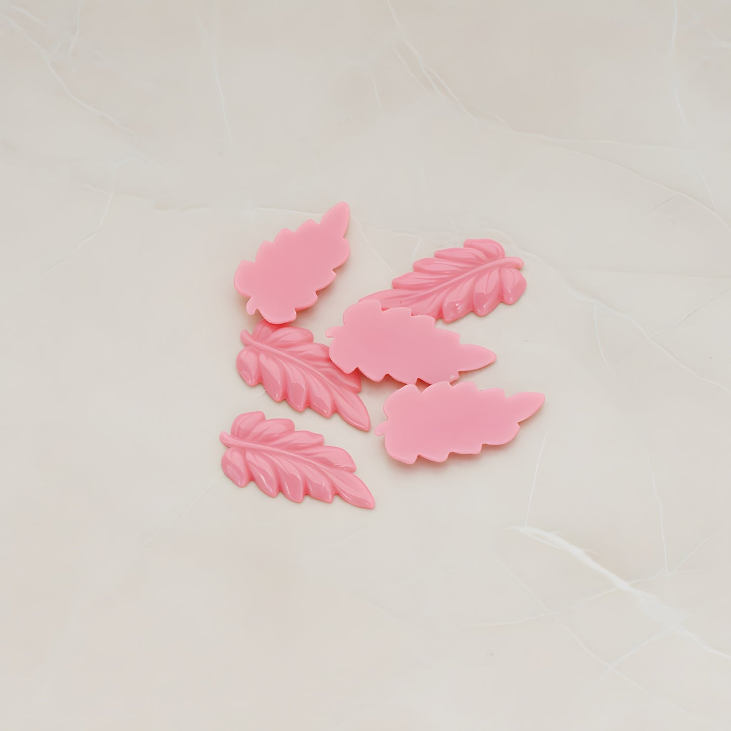 Long Leaf Flat Back Cabochon, 6 Pc (CB.507)