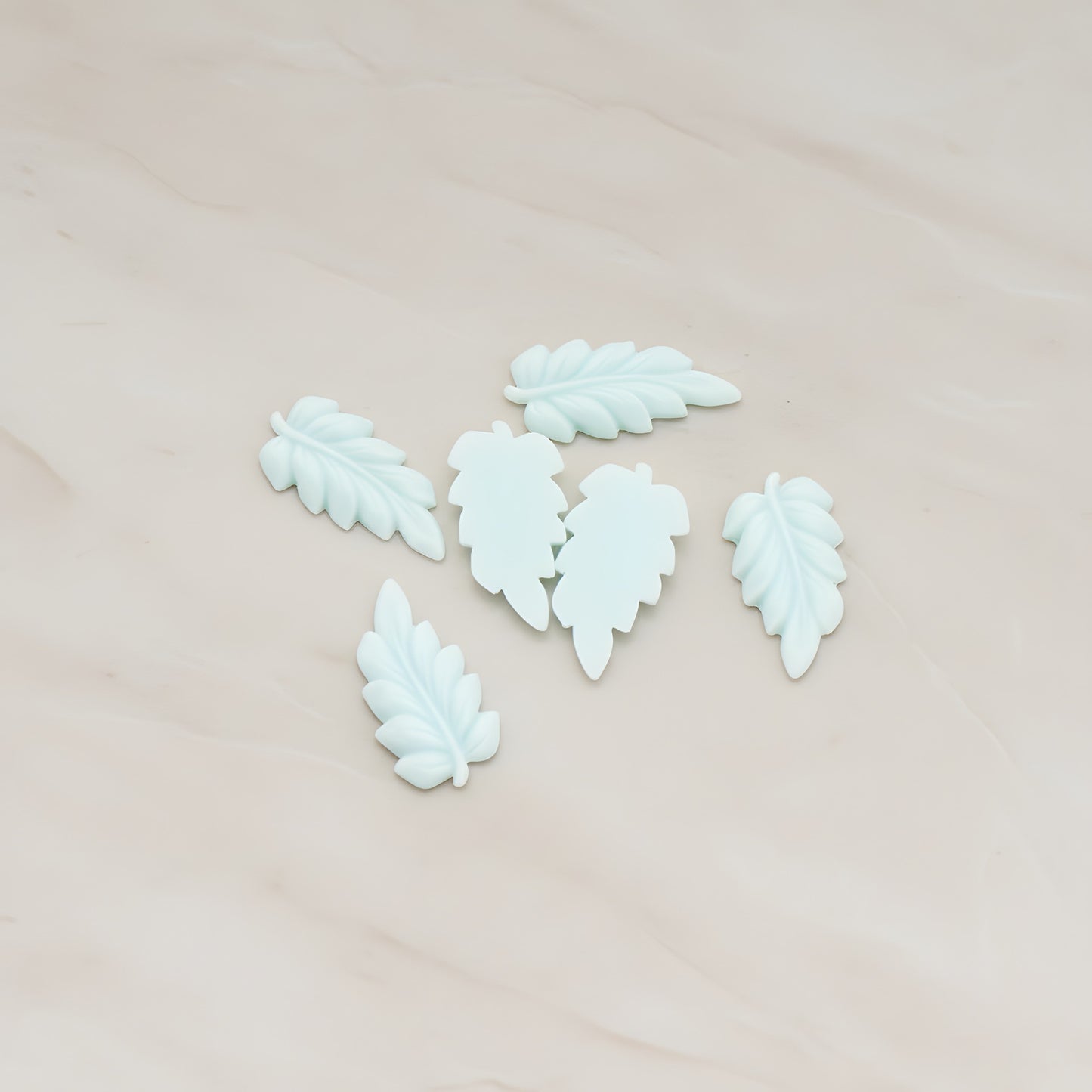 Long Leaf Flat Back Cabochon, 6 Pc (CB.507)