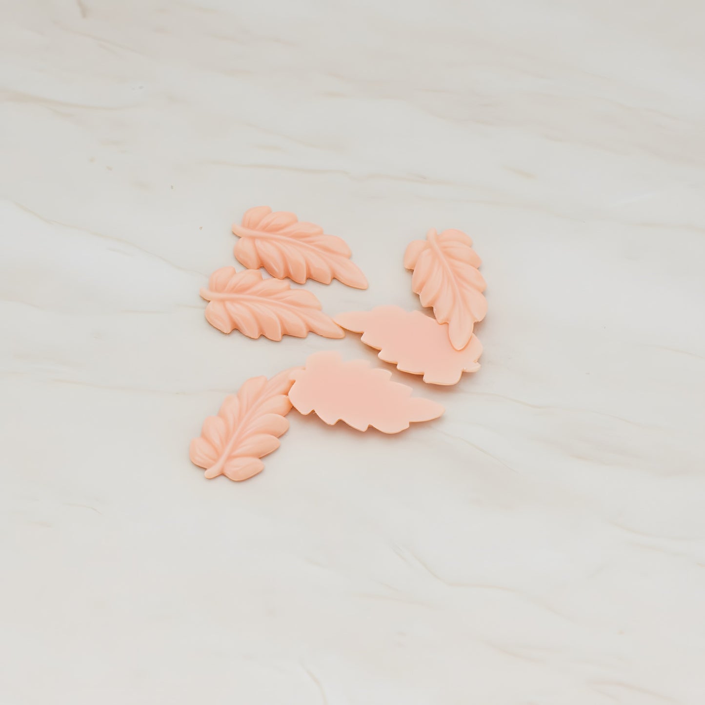 Long Leaf Flat Back Cabochon, 6 Pc (CB.507)