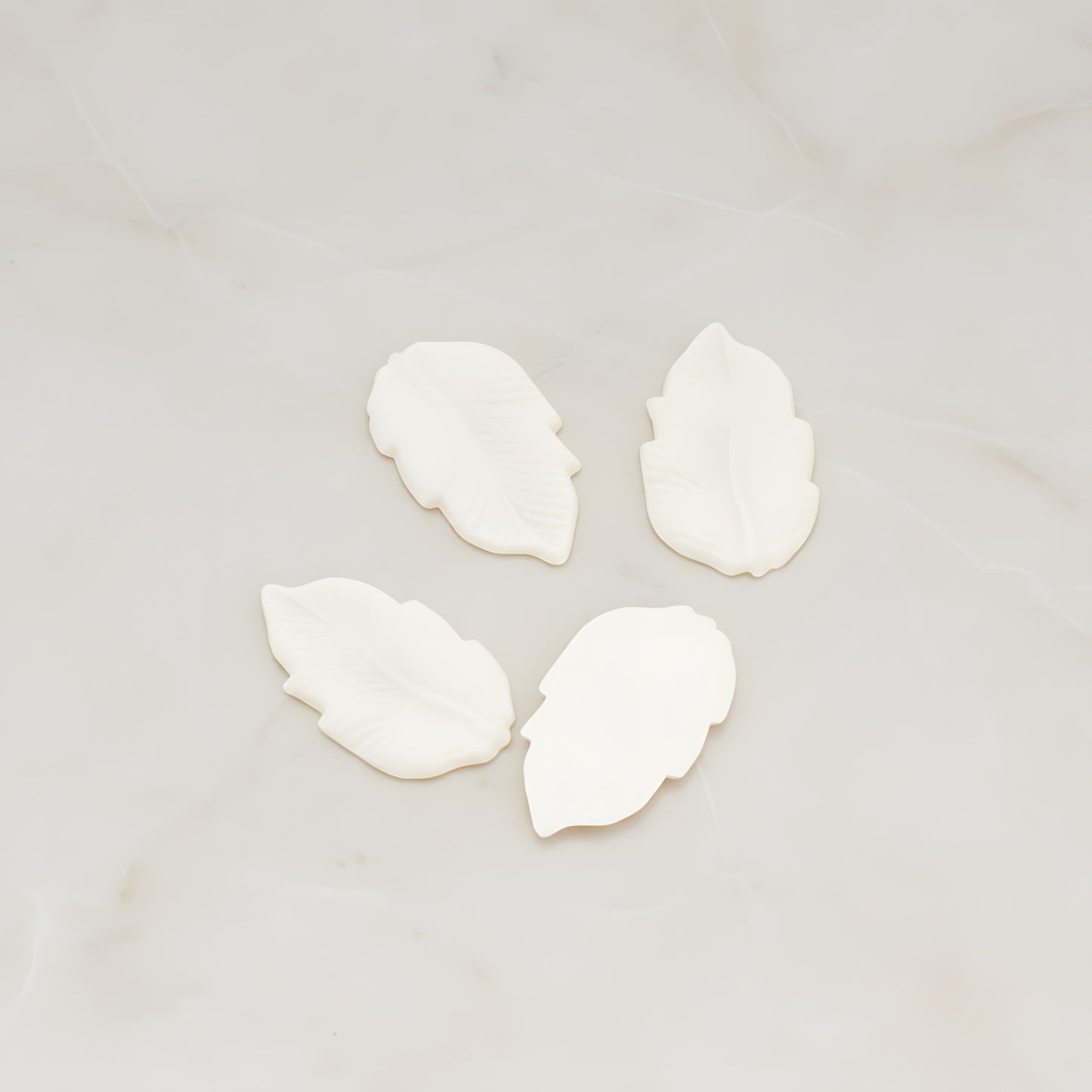 Long Leaf Flat Back Cabochon, 6 Pc (CB.508)
