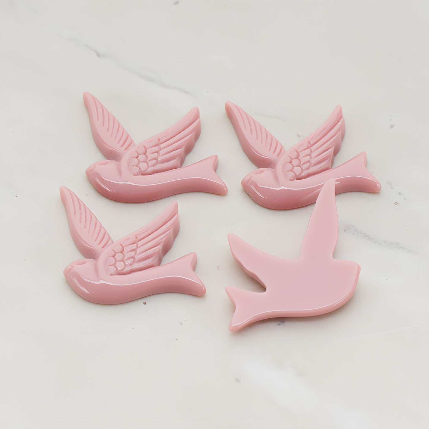 Bird Flat Back Cabochon, 4 Pc (CB.070)