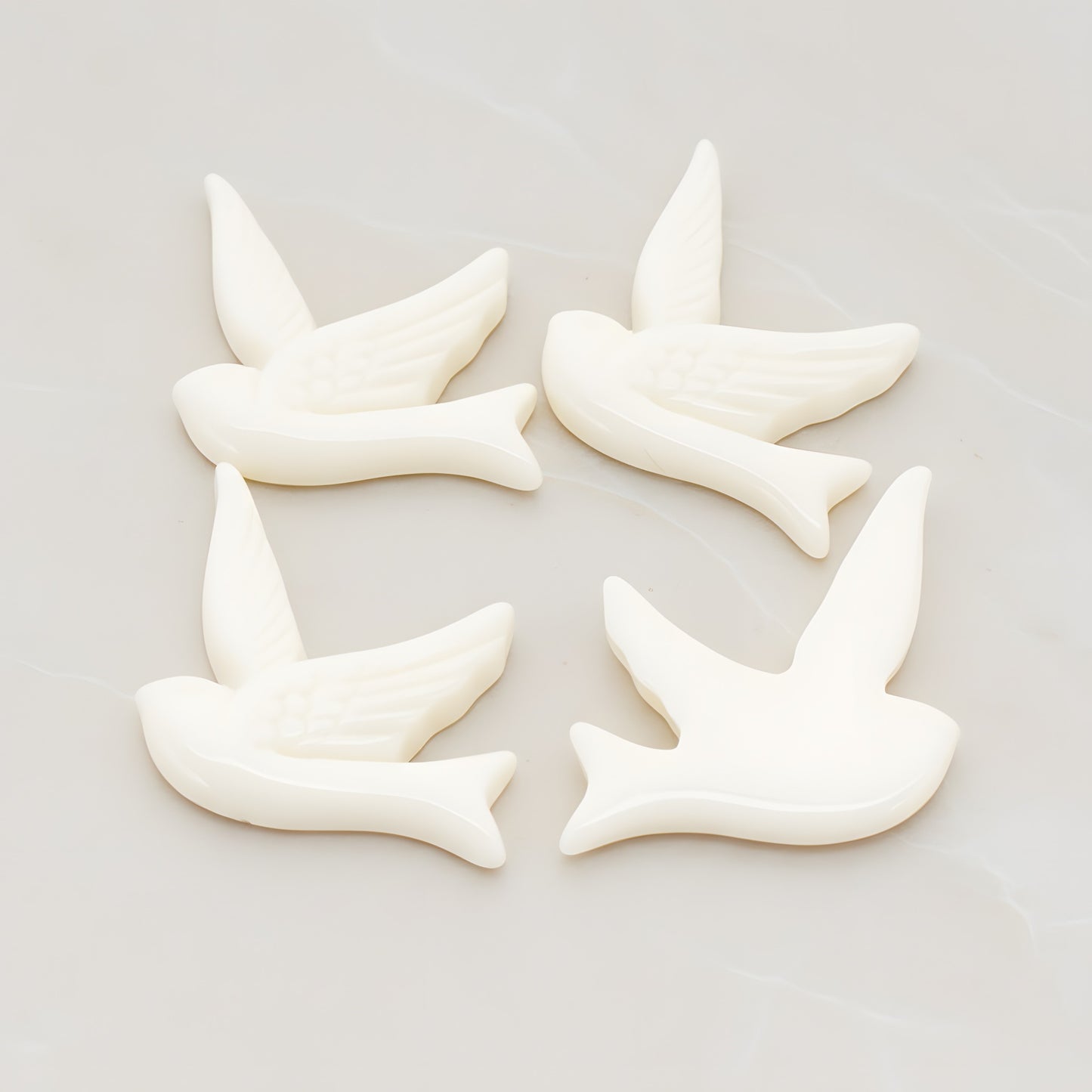 Bird Flat Back Cabochon, 4 Pc (CB.070)