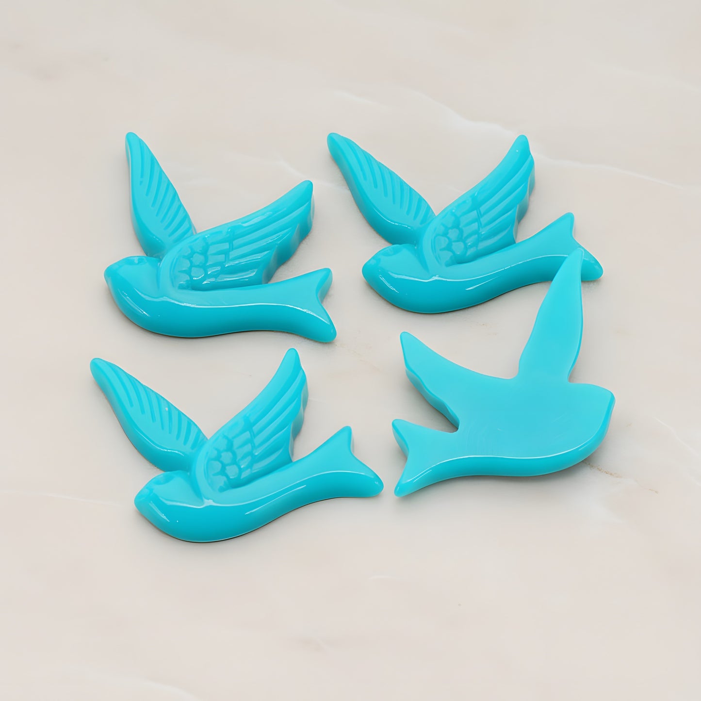 Bird Flat Back Cabochon, 4 Pc (CB.070)