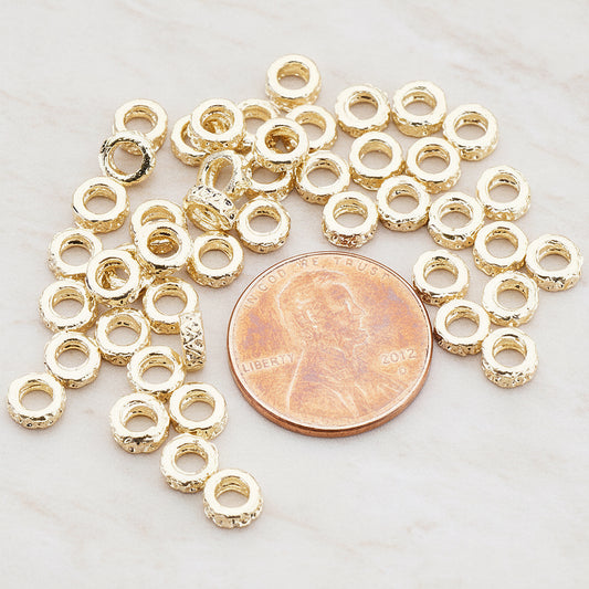 Round Textured Ring Spacer, 8 Pc (BD.021)