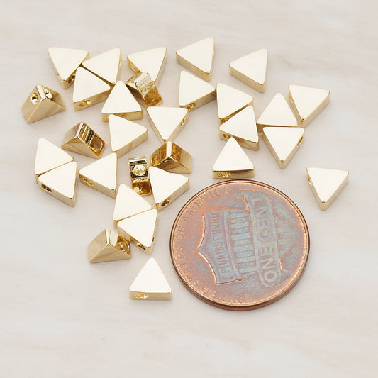 Mini Triangle Metal Bead, 4 Pc (BD.947-01)