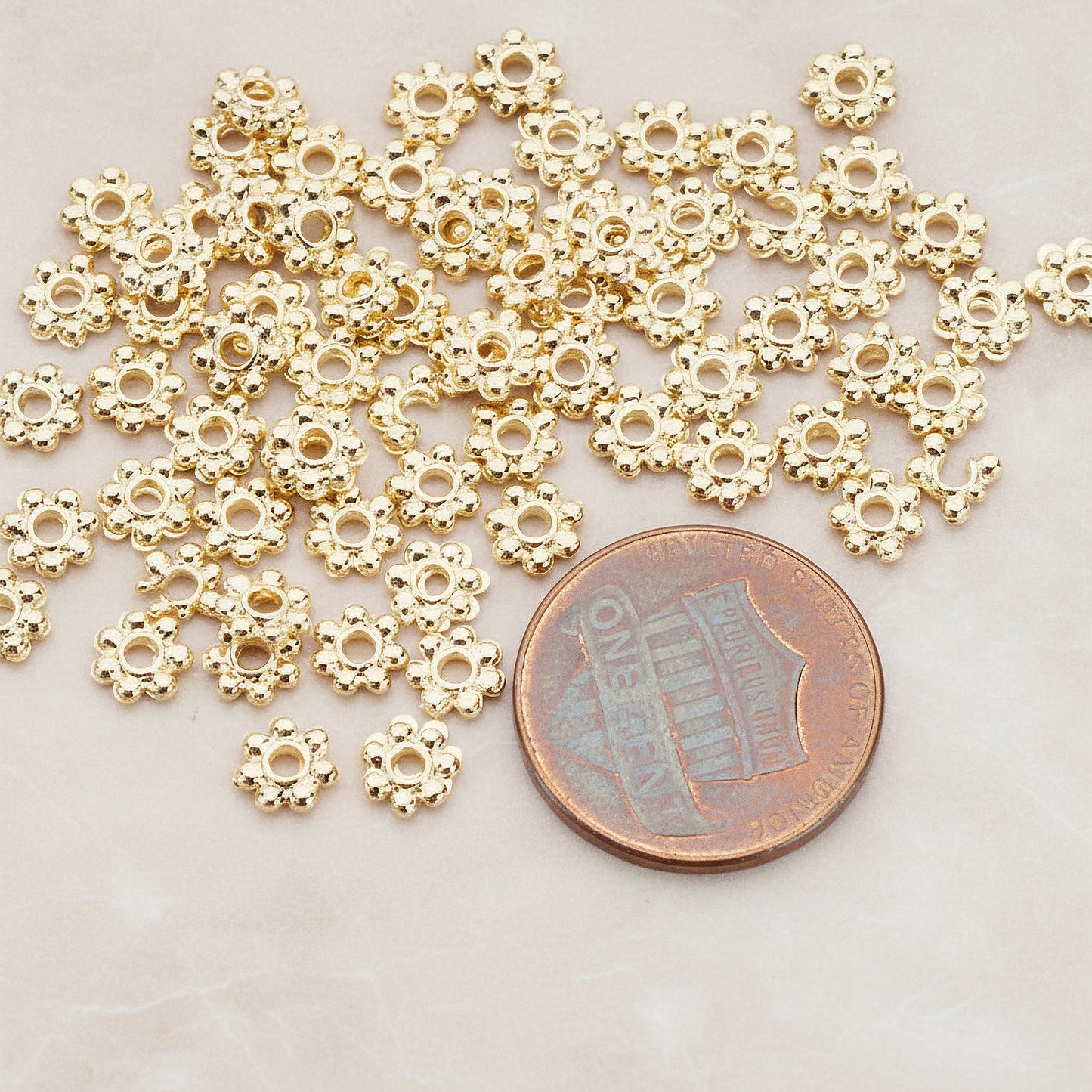 Mini Flower Metal Bead 5mm, 20 Pc (BD.953-03)