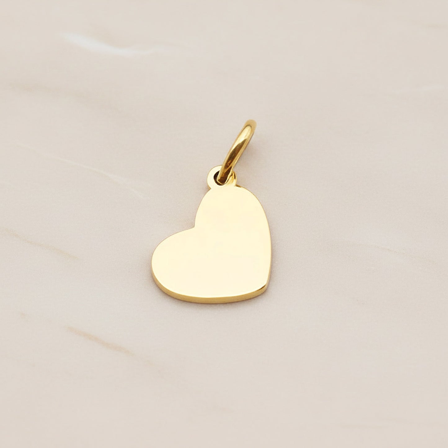 Heart Surgical Steel 12 x 10mm Pendant, 2 Pc - Gold NO ENGRAVING (SG.018)