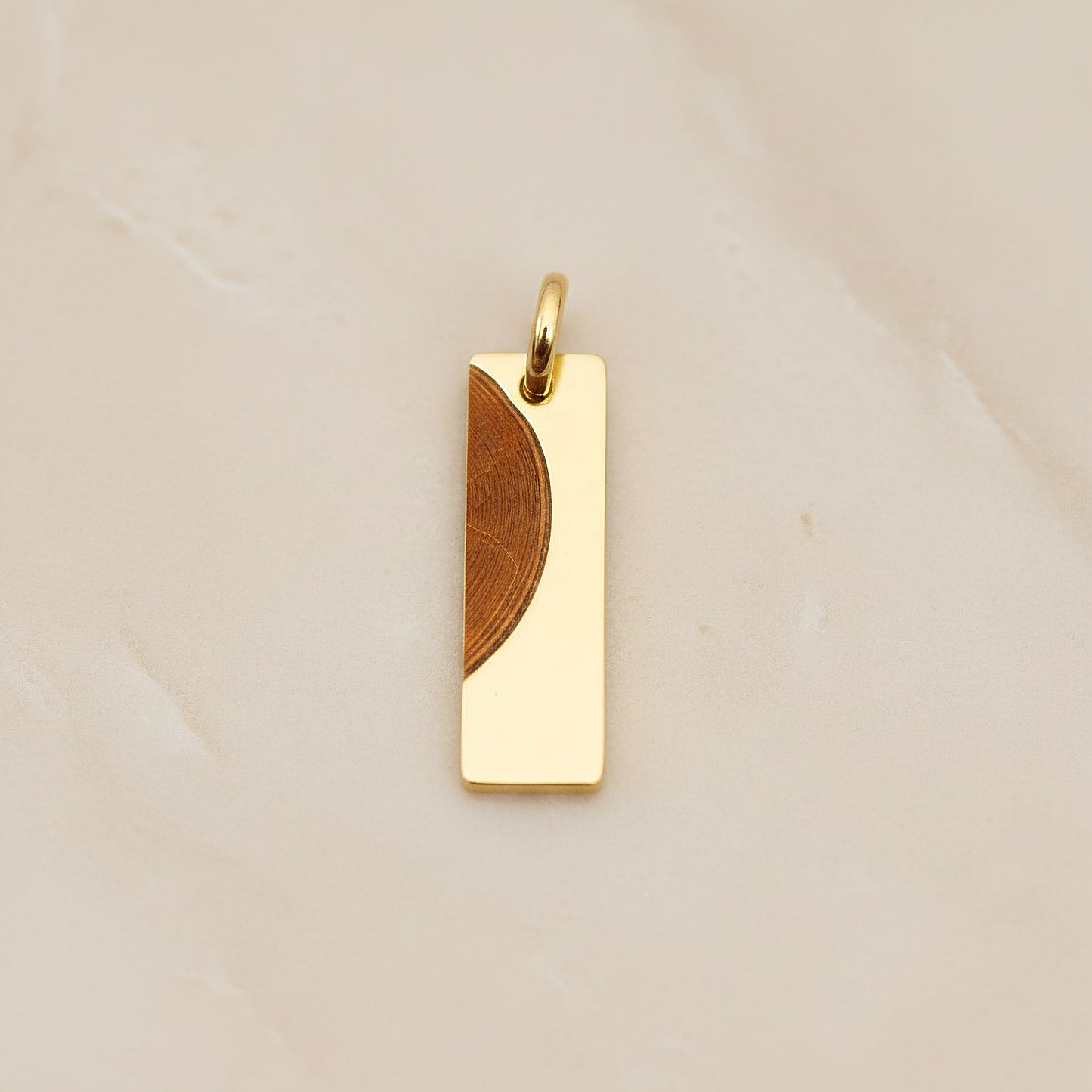 Rectangle Surgical Steel 20 x 6mm Pendant, 2 Pc - Gold ENGRAVING (SG.024)