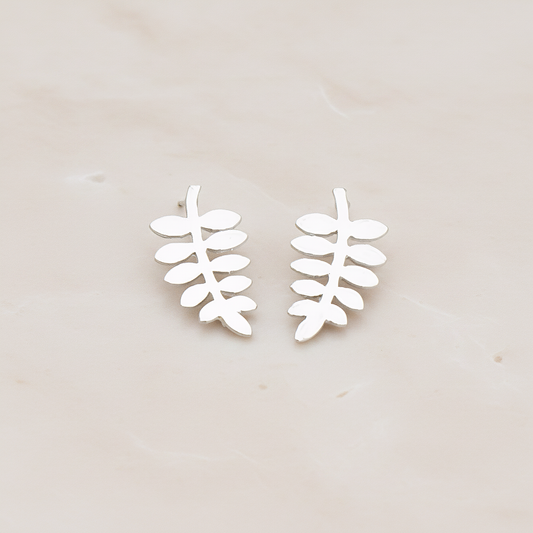Pine Needles Leaf Ear Post, 2 Pc (ER.127)
