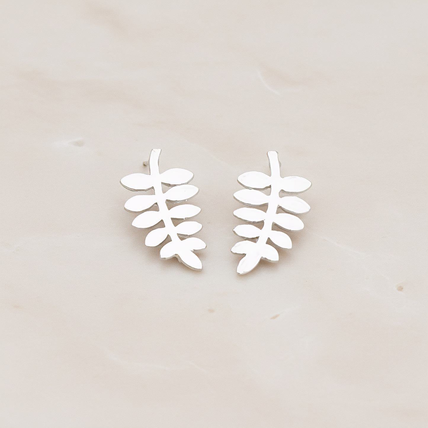 Pine Needles Leaf Ear Post, 2 Pc (ER.127)
