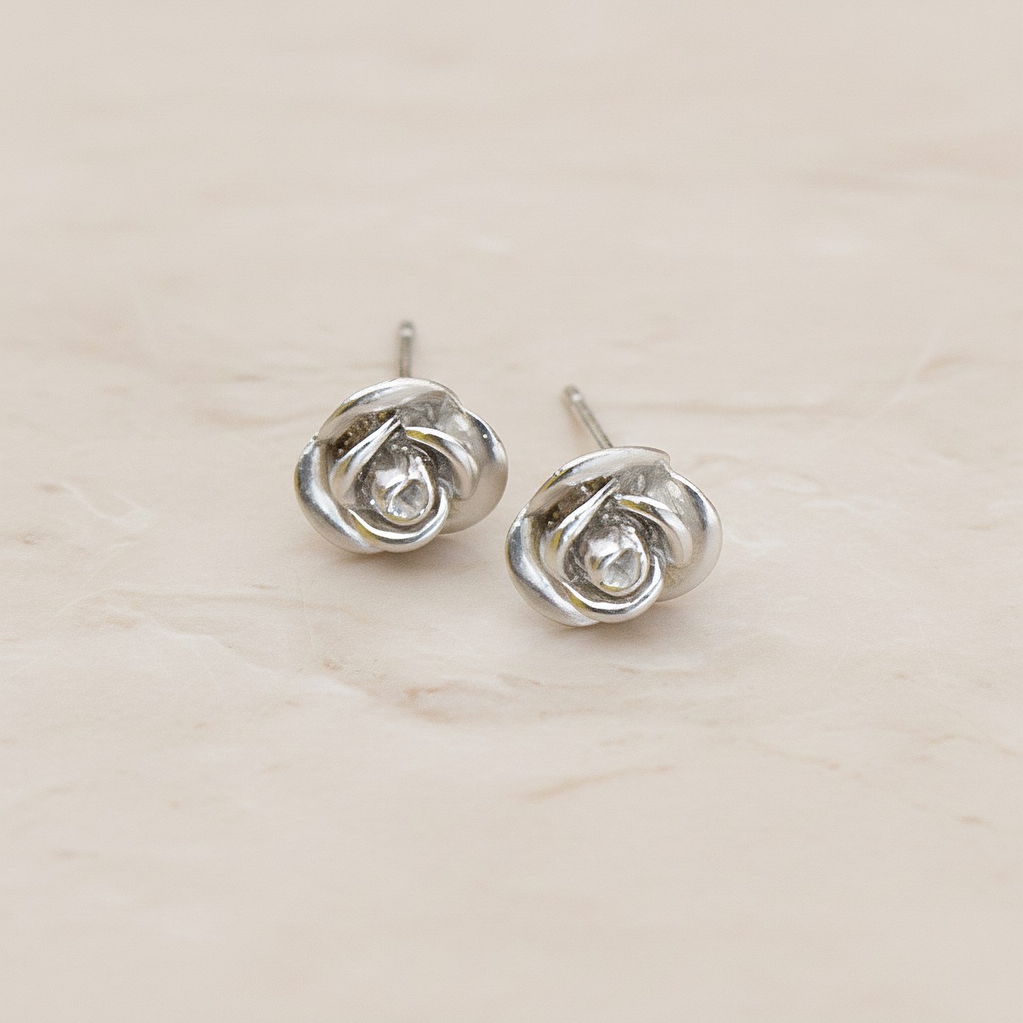 3D Rose Flower Ear Post, 2 Pc (ER.144)