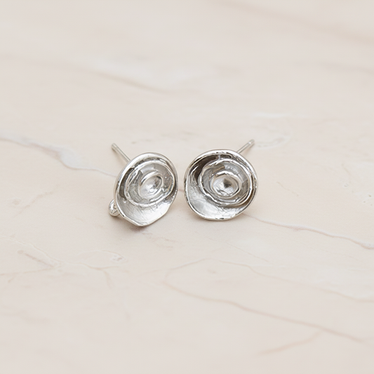 Multi Organic Shaped Circle Ear Post, 2 Pc (ER.192)