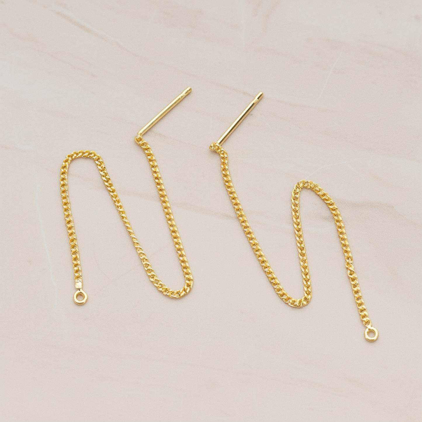 Link Chain Ear Post, 2 Pc (ER.303)