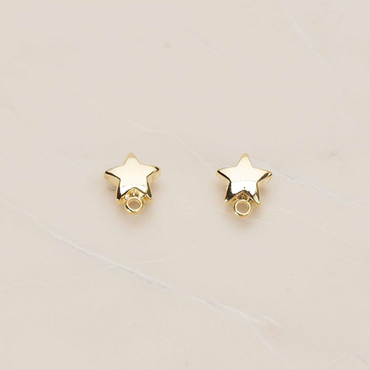 Simple Tiny Chubby Star Ear Post, 2 Pc - Glossy Gold (ER.359)