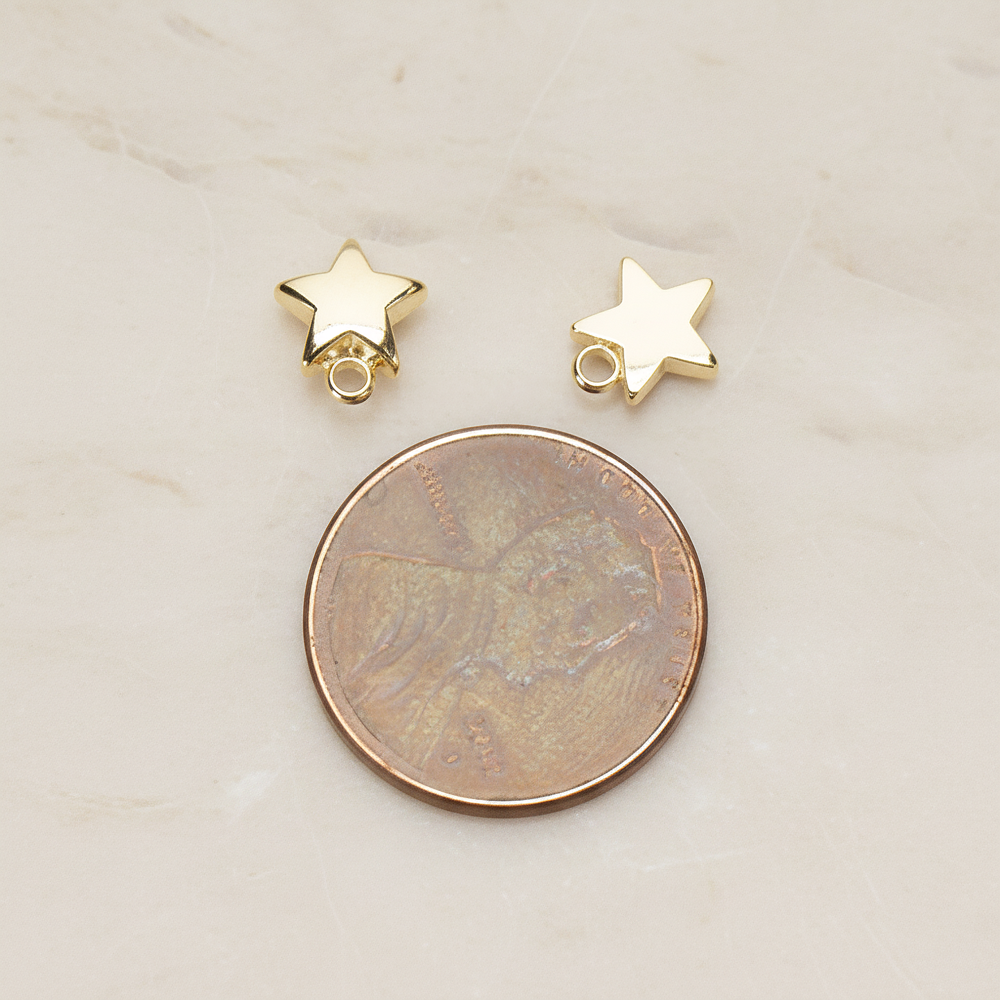 Simple Tiny Chubby Star Ear Post, 2 Pc - detail view 1 (ER.359)