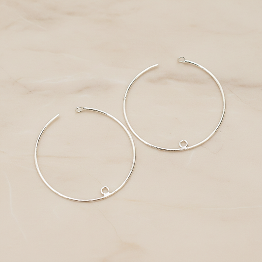 30 mm Ear Hoop with End Loop Ear Post, 2 Pc (ER.376)