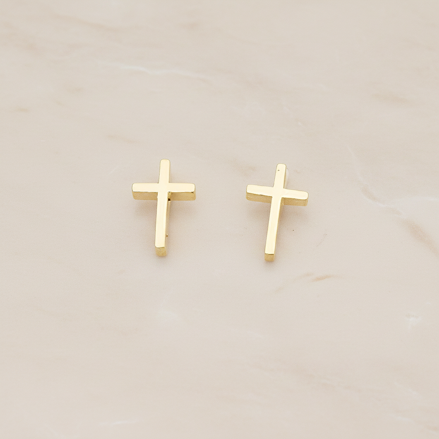 Simple Mini Cross Ear Post, 2 Pc (ER.398)