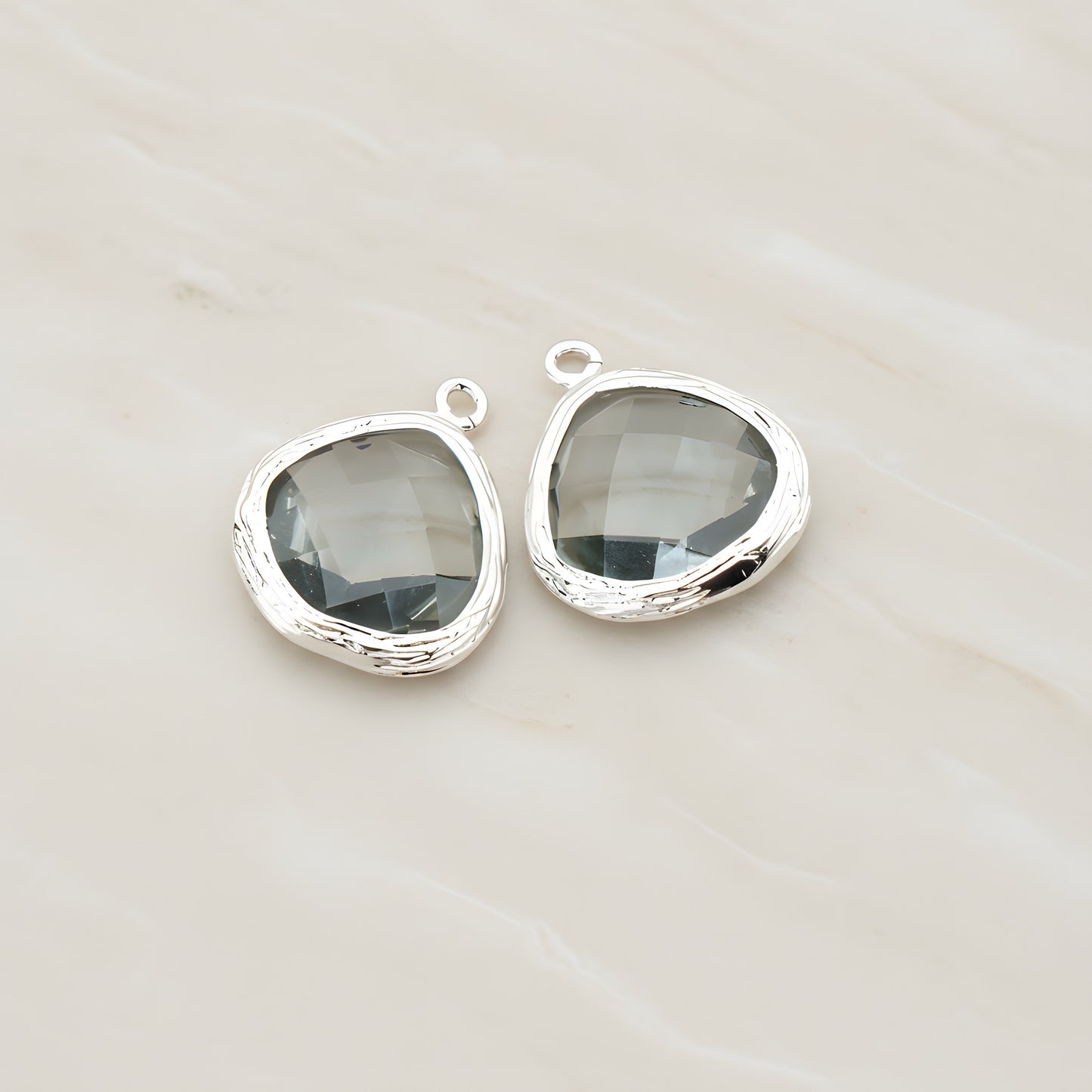 Organic Framed Glass Pendant, 2 Pc (FS.060)