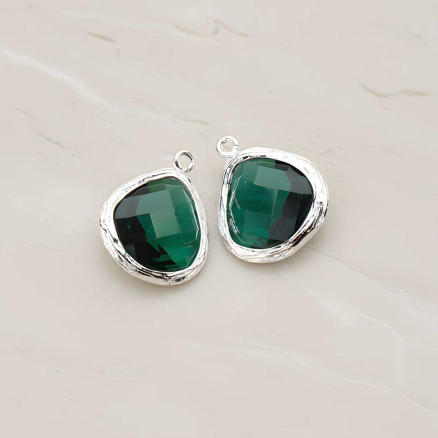 Organic Framed Glass Pendant, 2 Pc (FS.060)