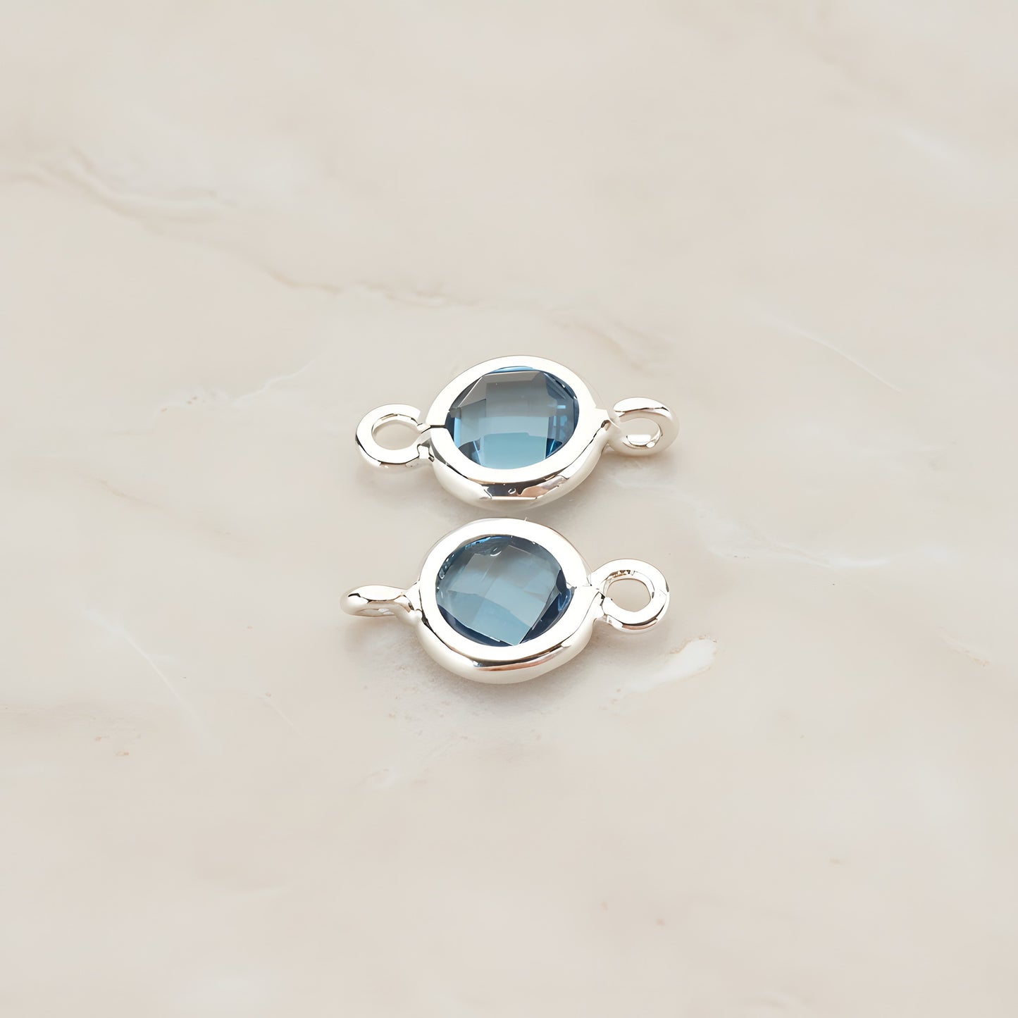 Round Framed Glass Connector, 2 Pc (FS.127)