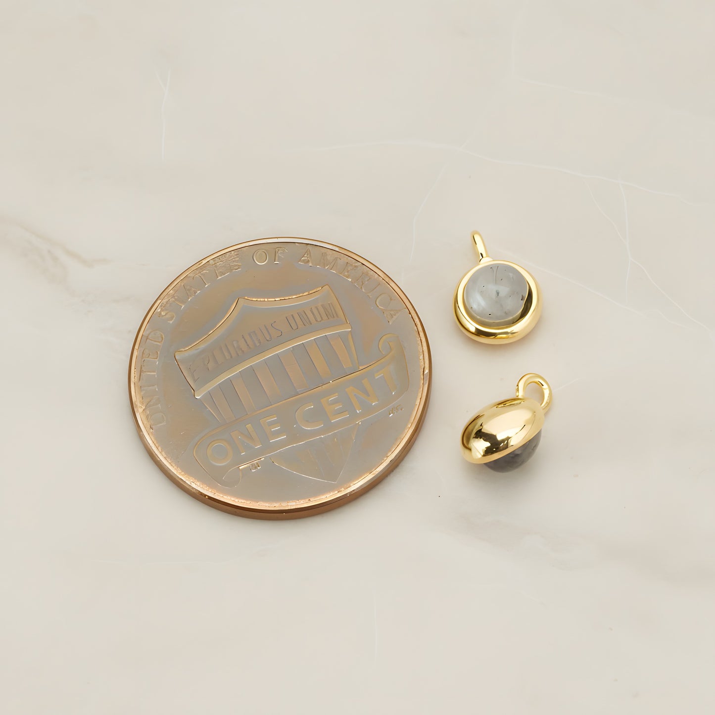 Round Framed Glass Pendant, 2 Pc (FS.206)