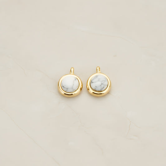 Round Framed Glass Pendant, 2 Pc (FS.206)