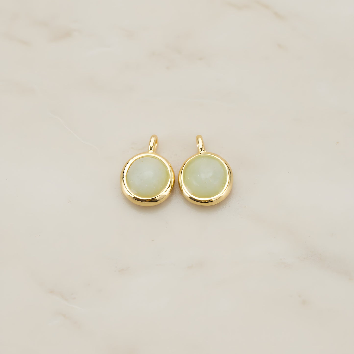 Round Framed Glass Pendant, 2 Pc (FS.206)