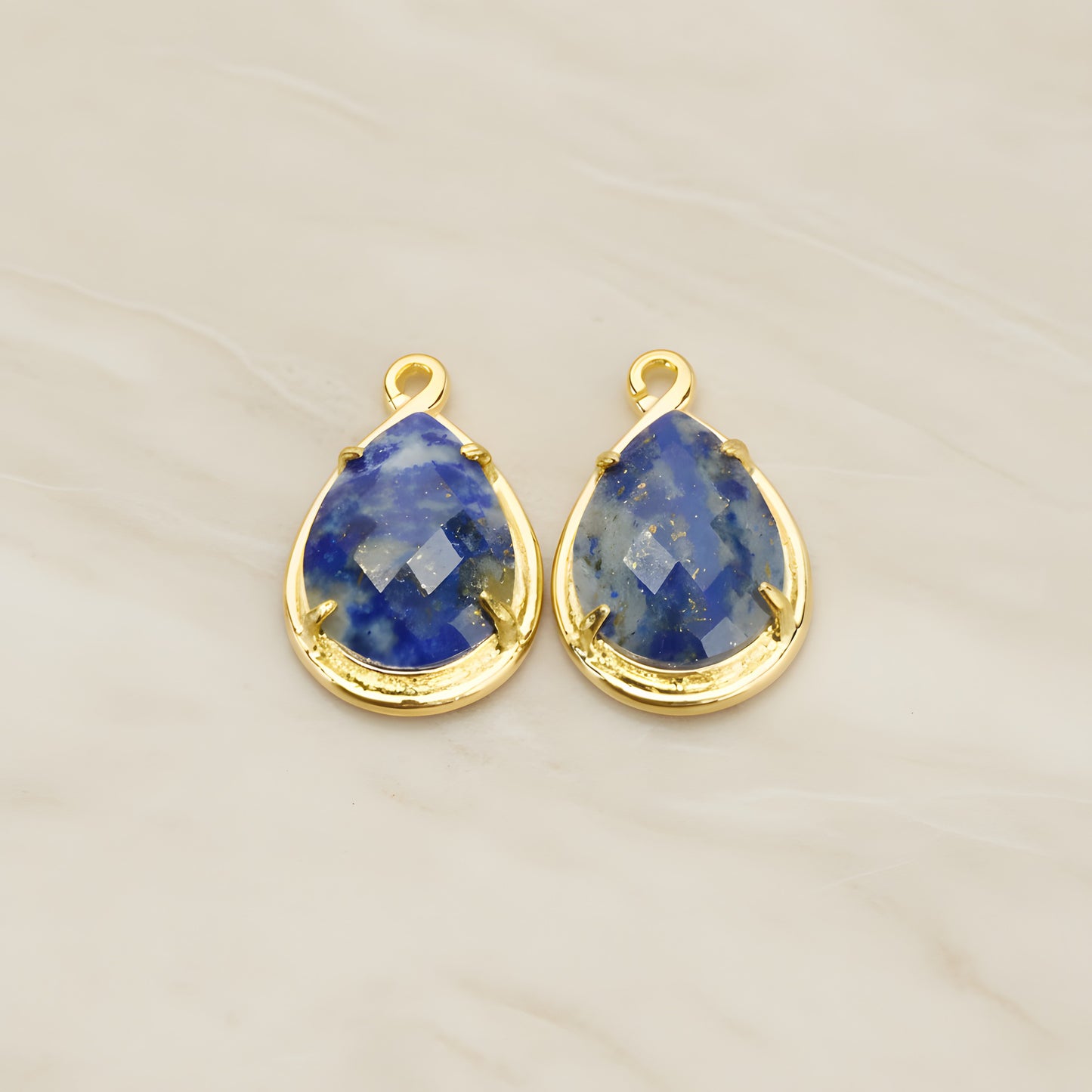 Teardrop Framed Glass Pendant, 1 Pc (FS.238)