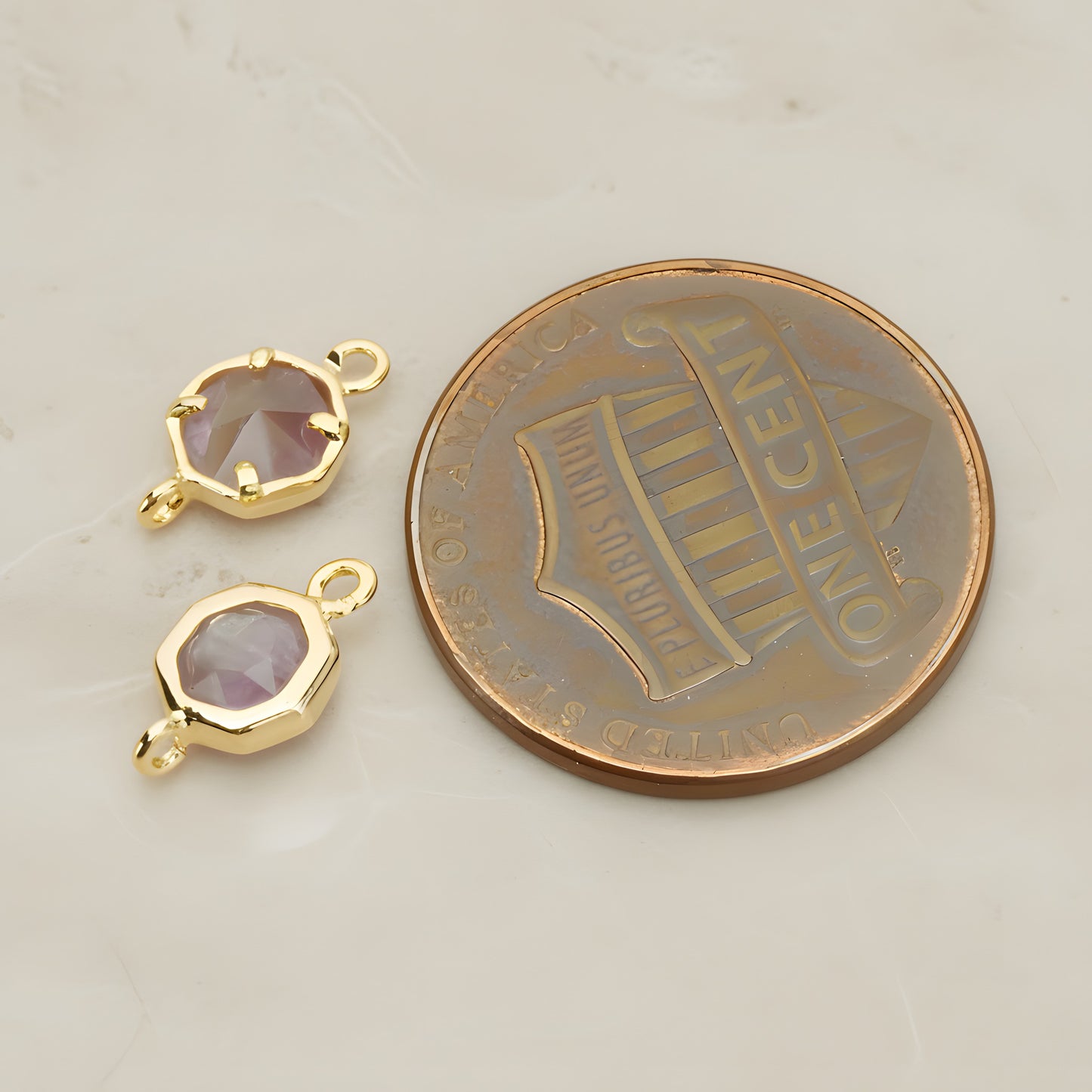 Octagon Framed Glass Connector, 2 Pc (FS.261)