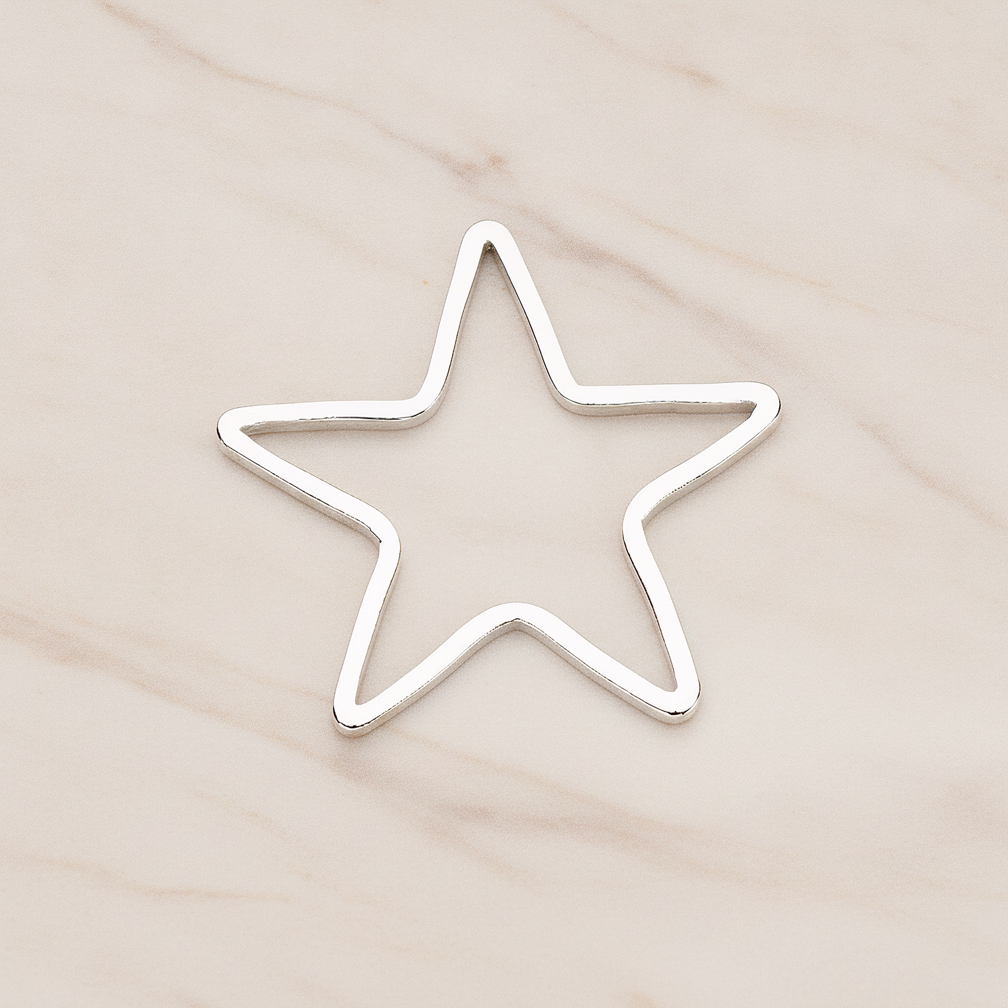 23mm Star Link Pendant, 2 Pc on warm marble background (PD.1008-03)