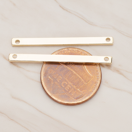 Long Bar Connector, 2 Pc on warm marble background (PD.1012-02)