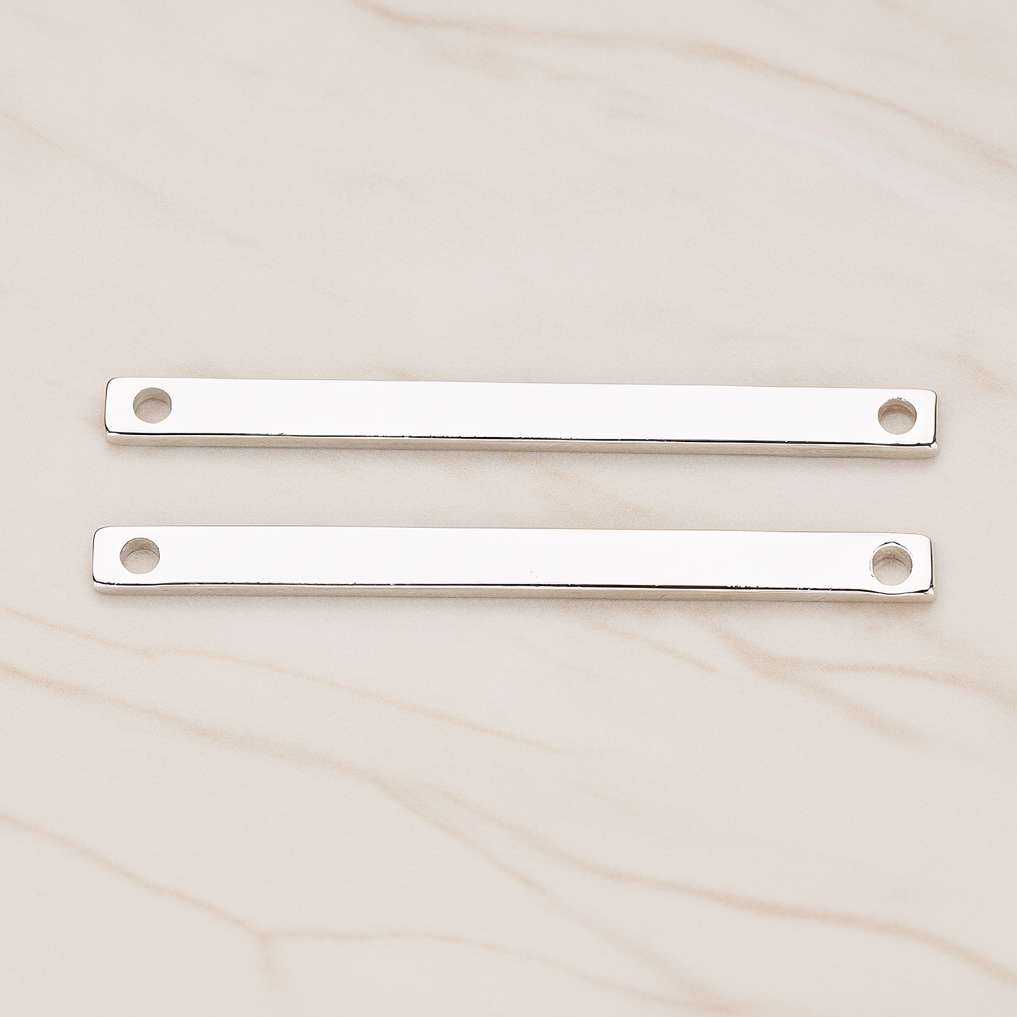 Long Bar Connector, 2 Pc on warm marble background (PD.1012-02)