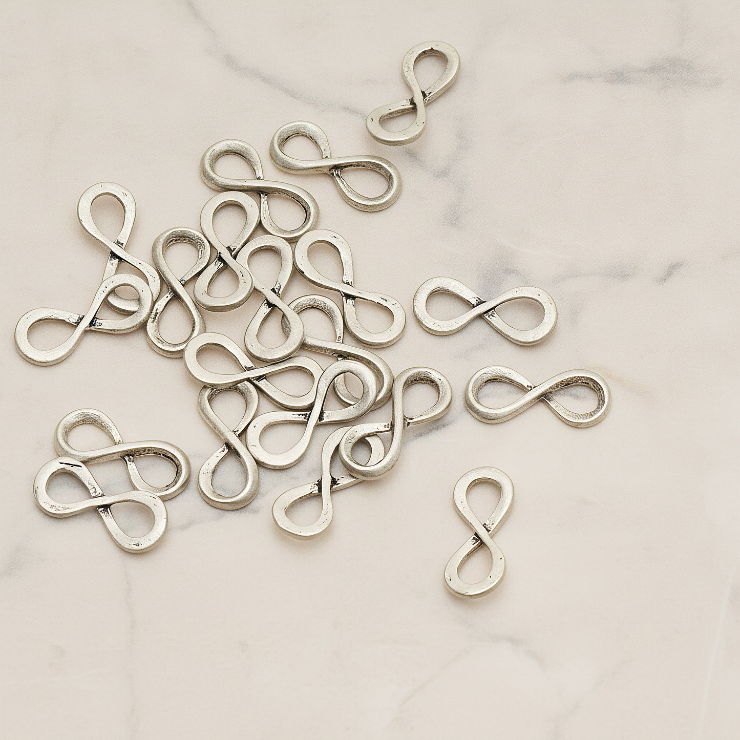 Infinity Link Pendant, 2 Pc on warm marble background (PD.1019)