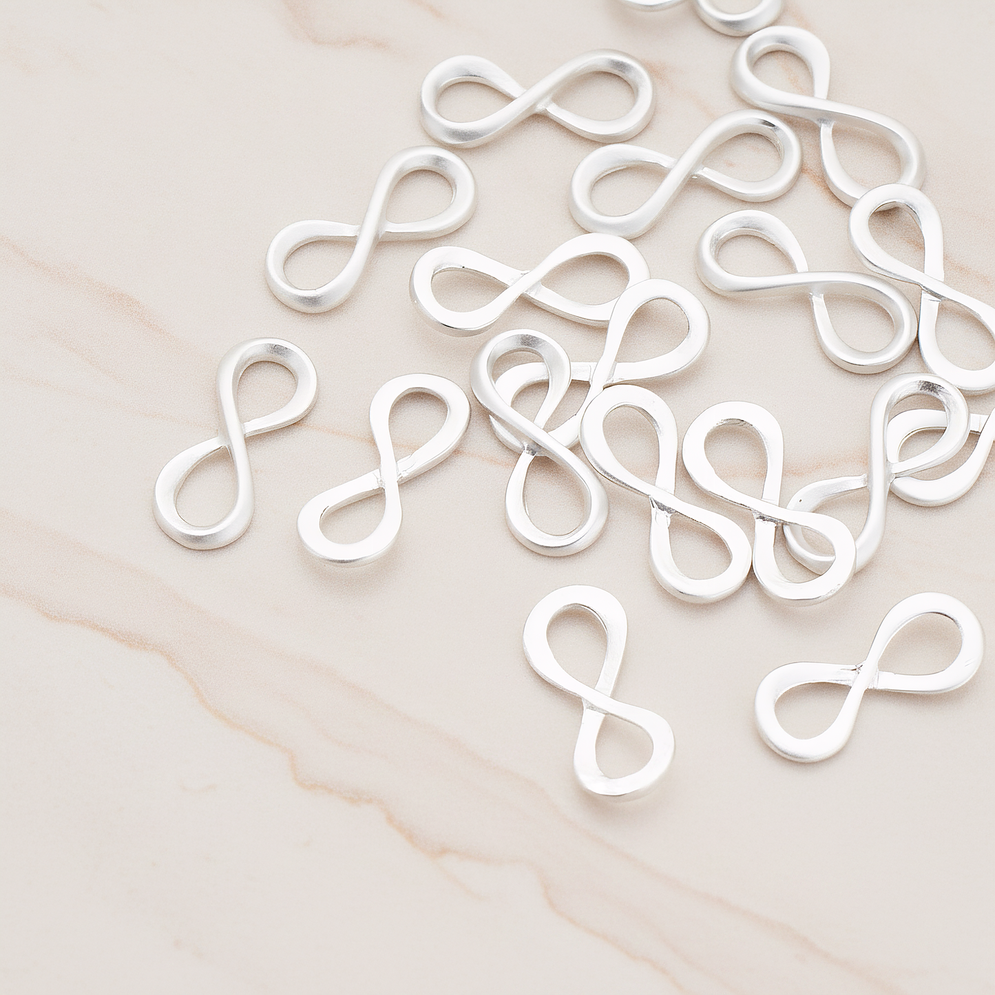 Infinity Link Pendant, 2 Pc on warm marble background (PD.1019)