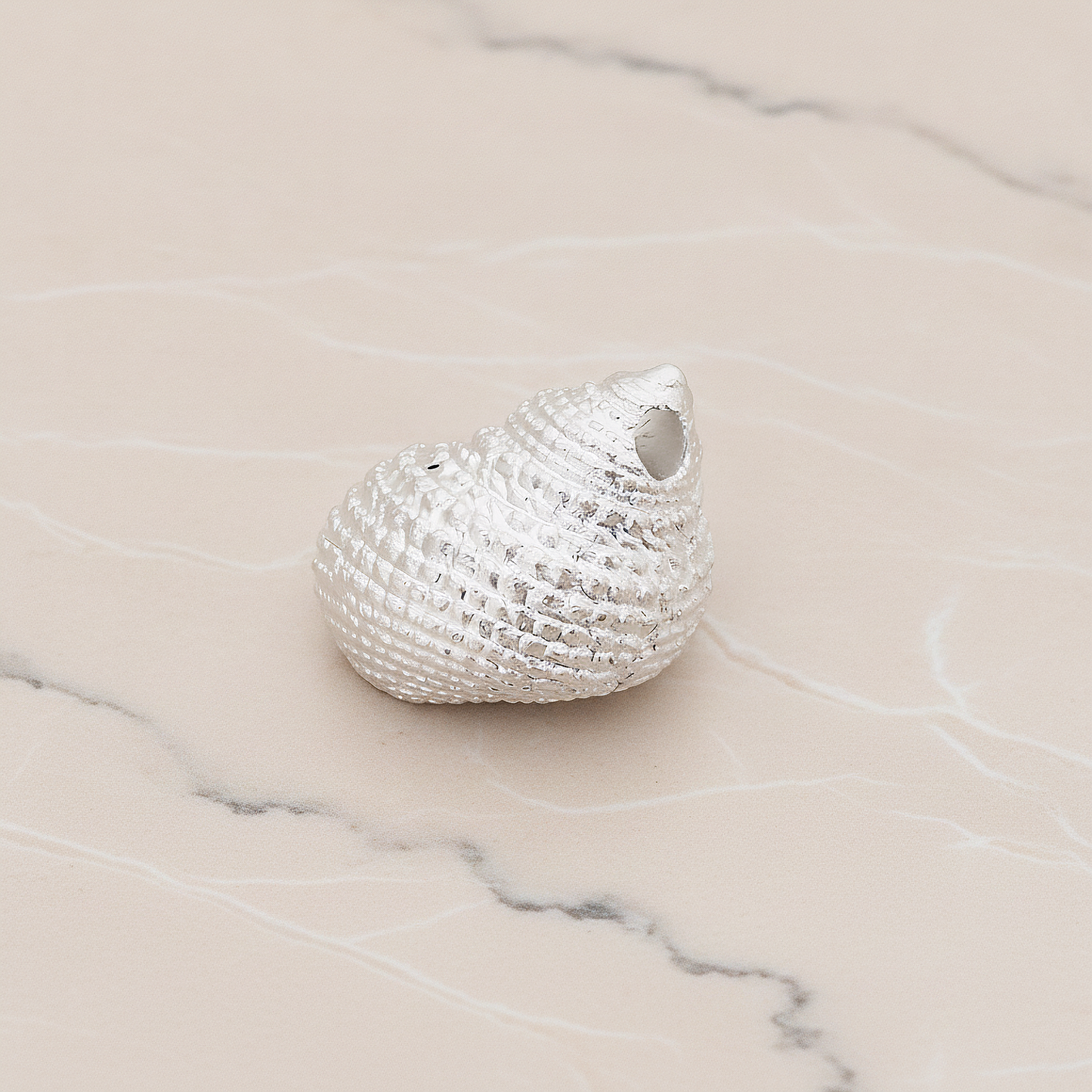 Conch Seashell Ver.3 Pendant, 2 Pc on warm marble background (PD.1051)