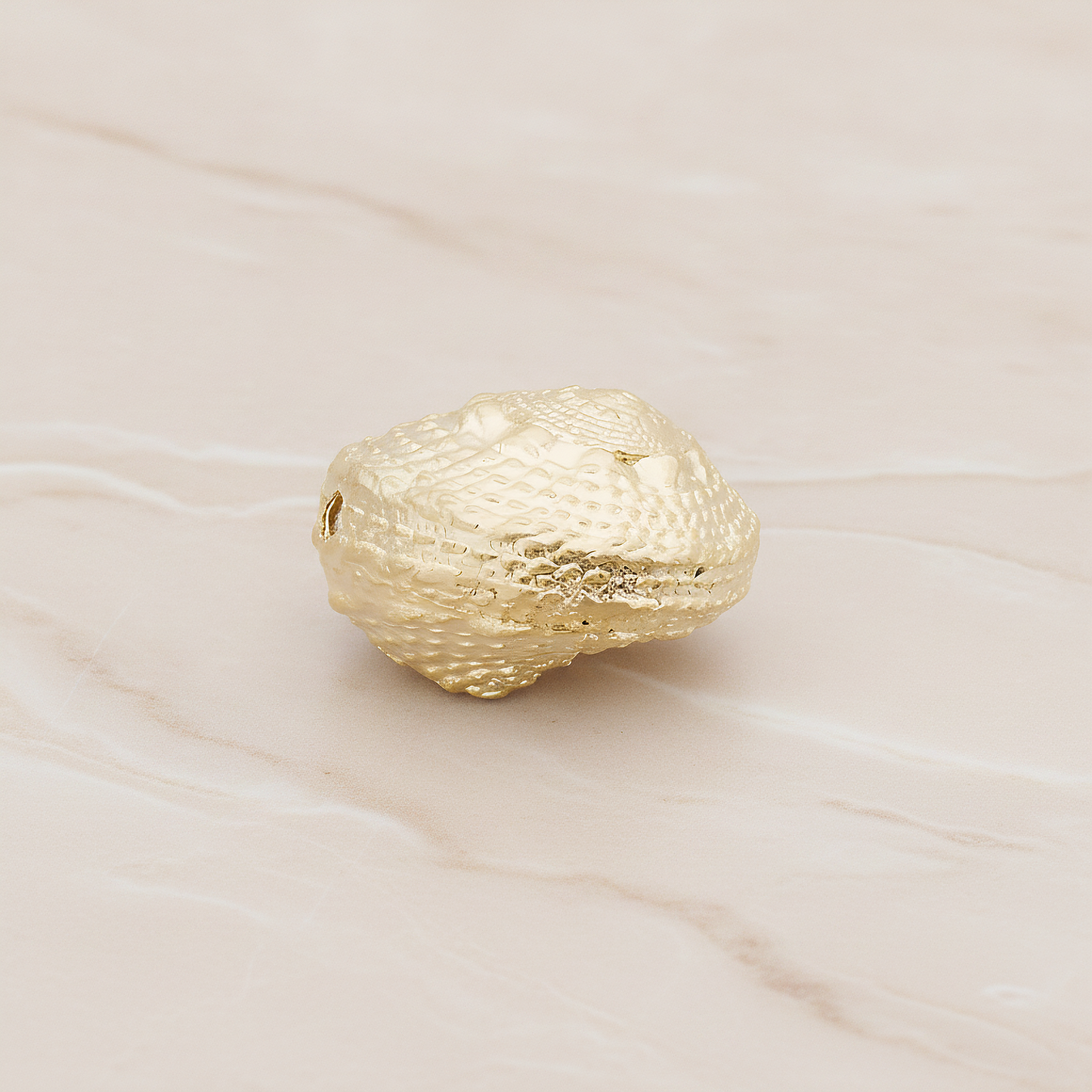 Conch Seashell Ver.2 Pendant, 2 Pc on warm marble background (PD.1052)