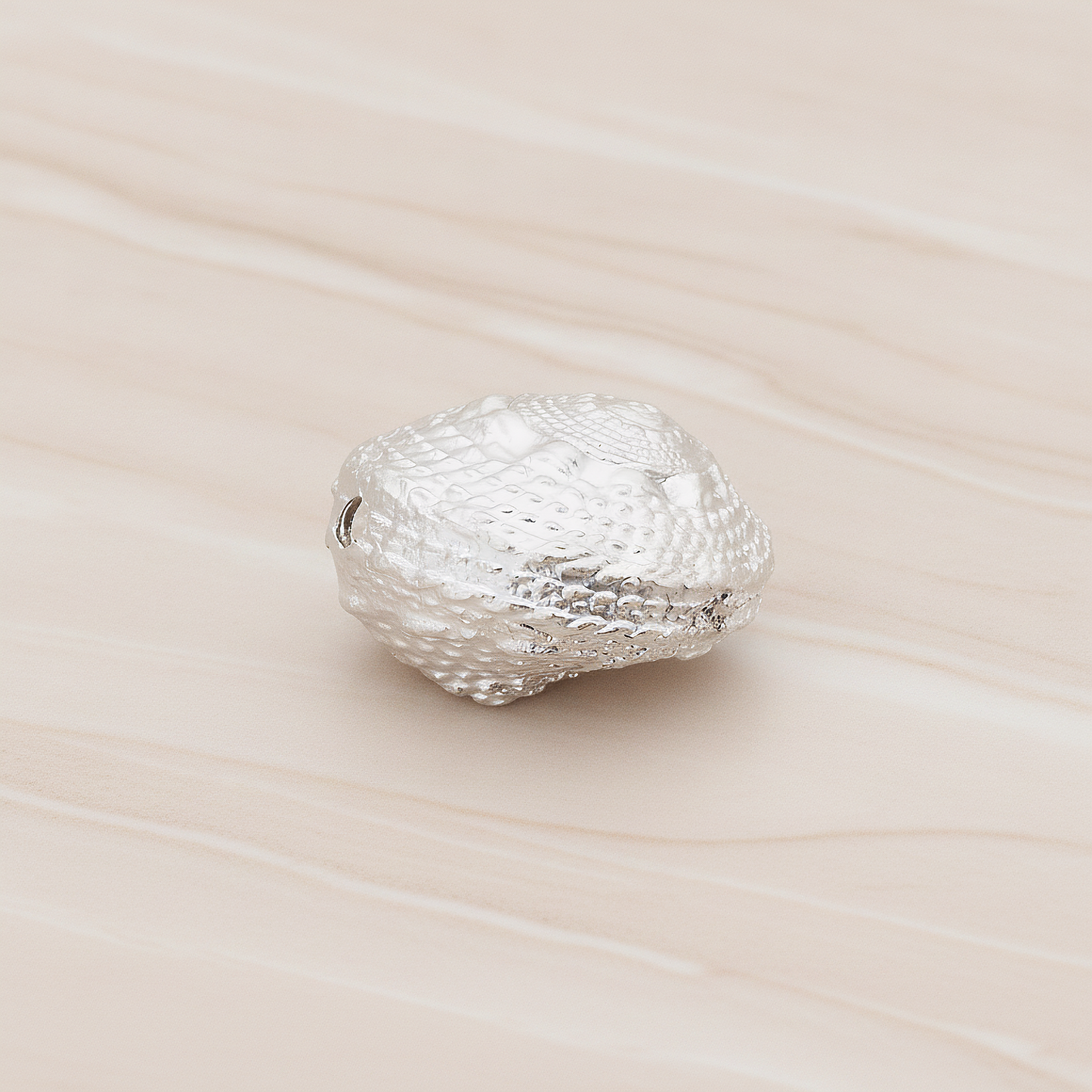 Conch Seashell Ver.2 Pendant, 2 Pc on warm marble background (PD.1052)