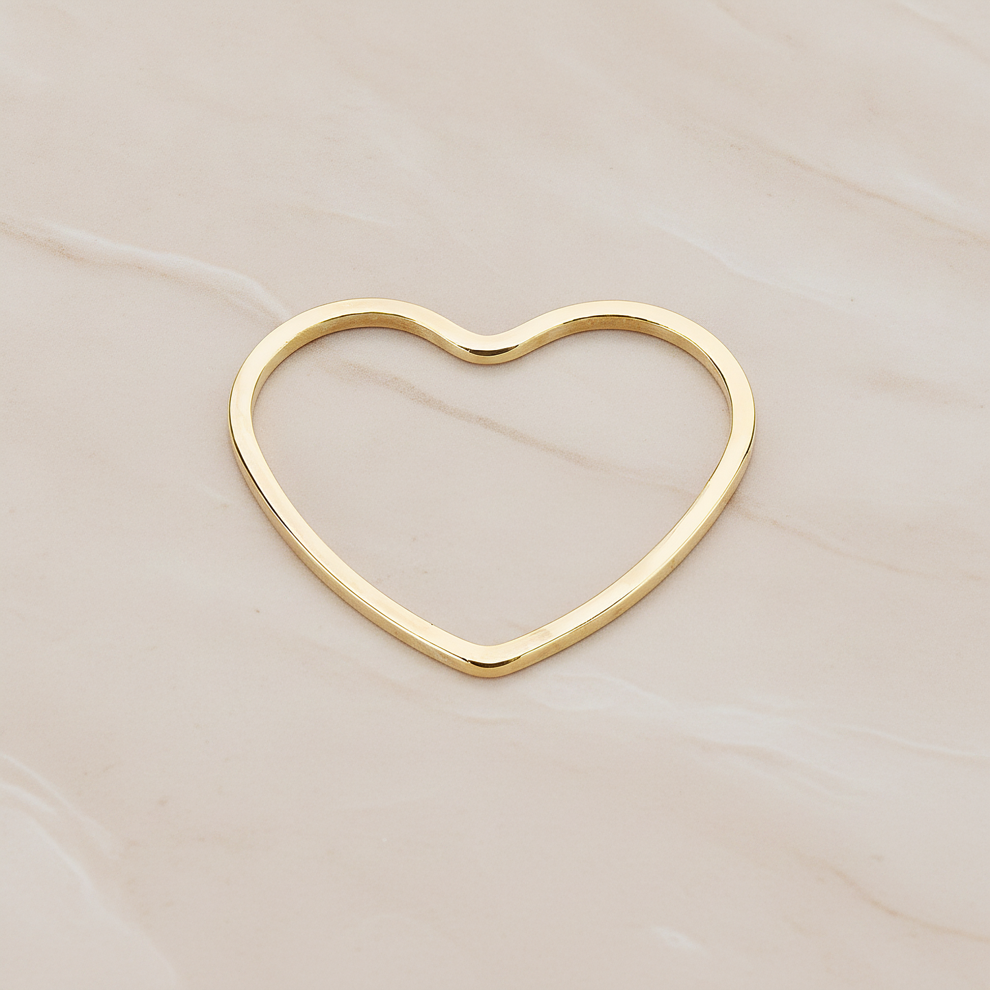 Heart Shaped Link Pendant, 4 Pc on warm marble background (PD.1060)