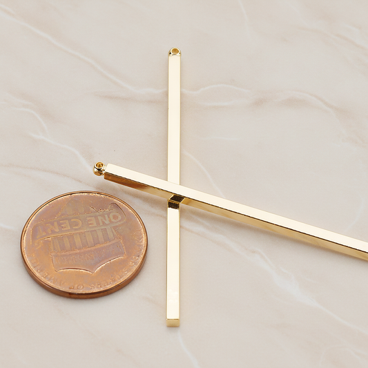 Square Cube Large Bar Stick Pendant, 2 Pc on warm marble background (PD.1062-03)