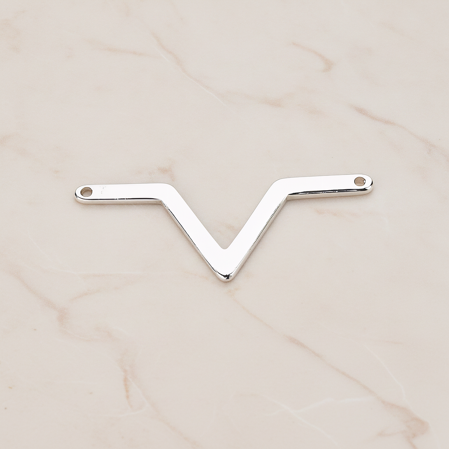 Heartbeat Beep Effect Shaped Ver.3 Pendant, 2 Pc on warm marble background (PD.1140)