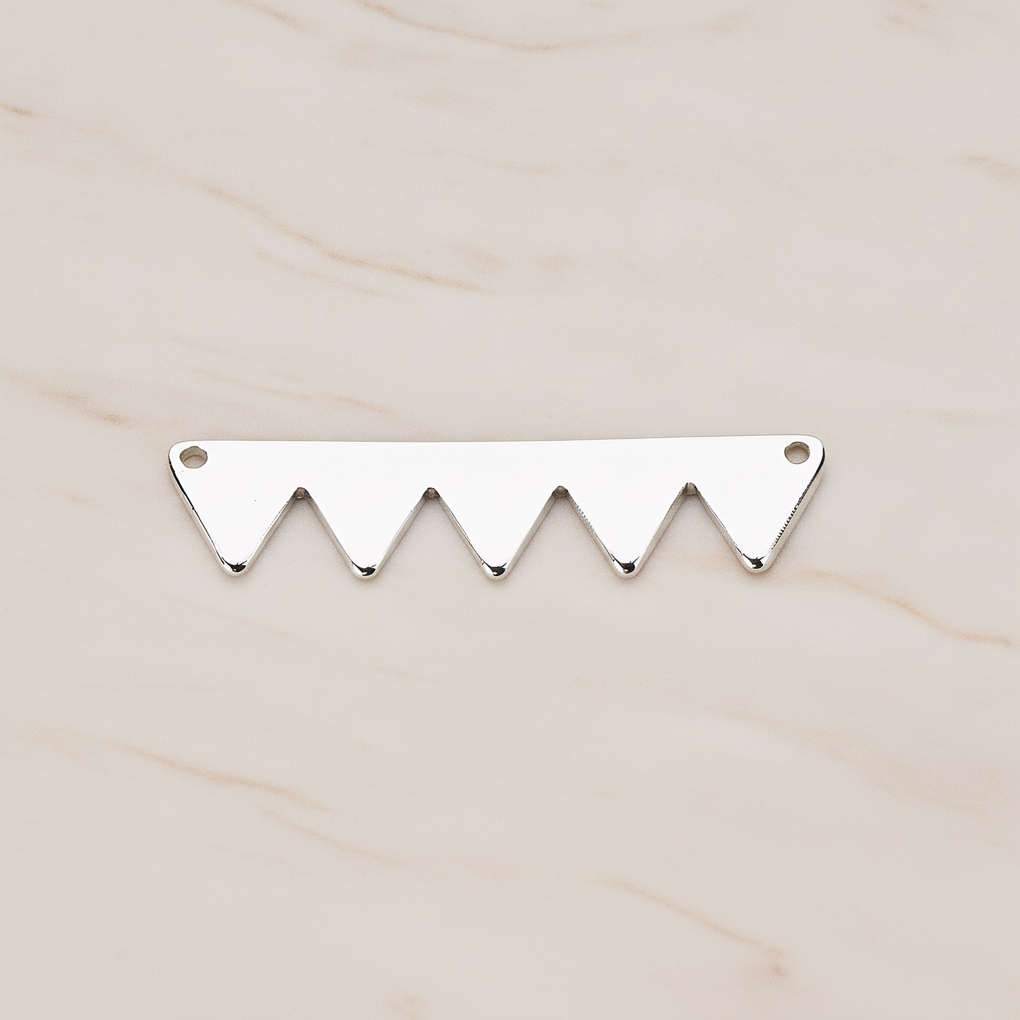 Party Flag Shaped Multi Triangle Ver.2 Pendant, 2 Pc on warm marble background (PD.1146)