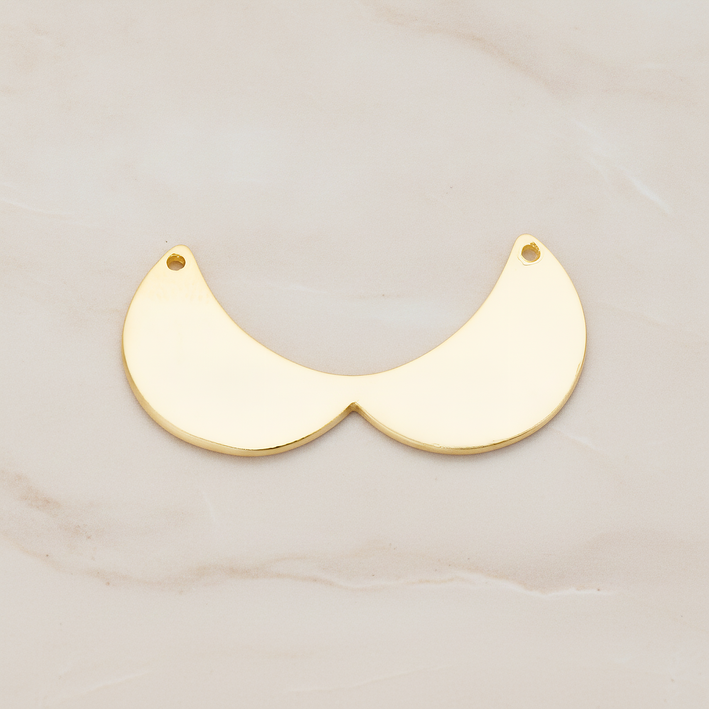 Baby Bib Pendant, 2 Pc on warm marble background (PD.1152)