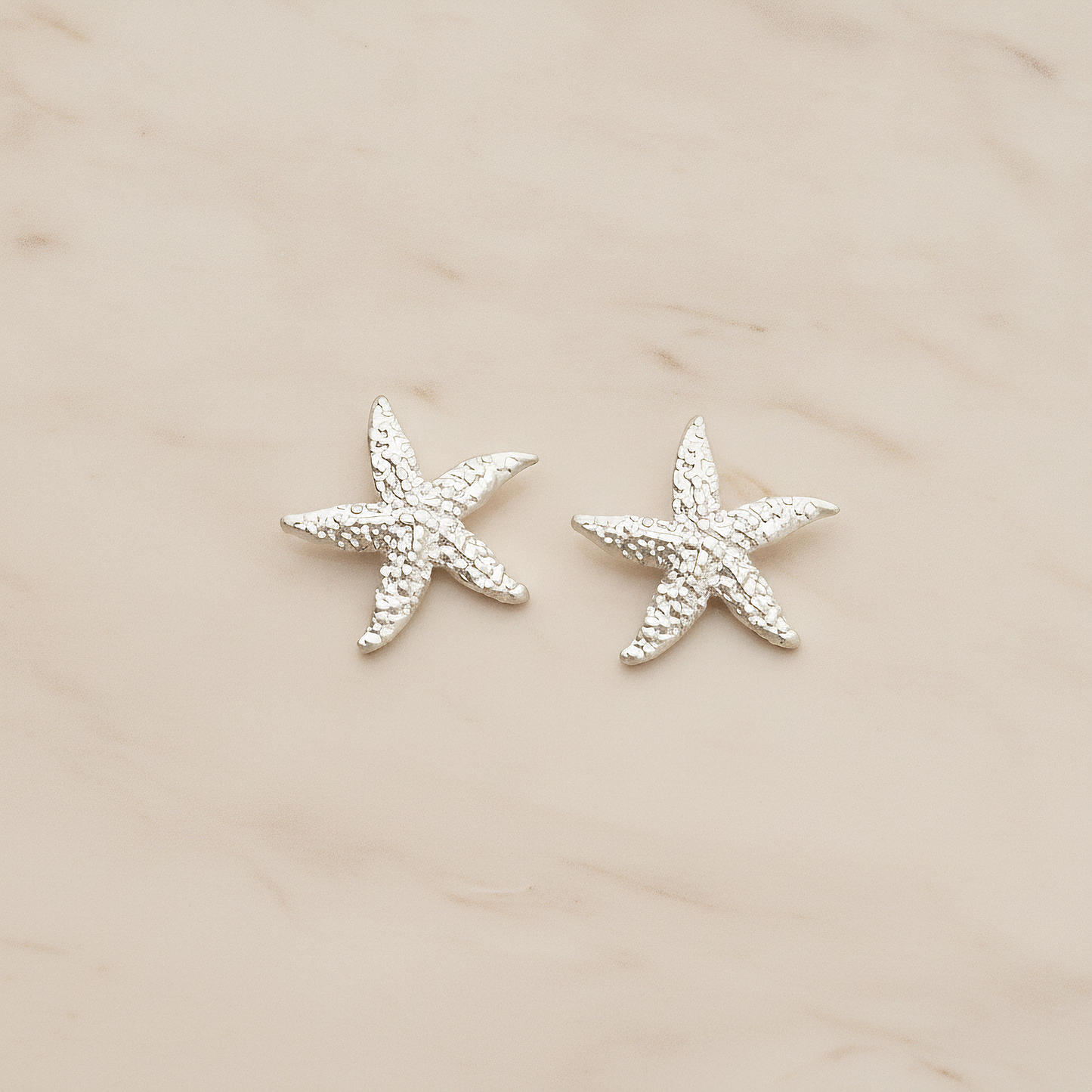 Starfish Ver.1 Pendant, 2 Pc on warm marble background (PD.1234-01)