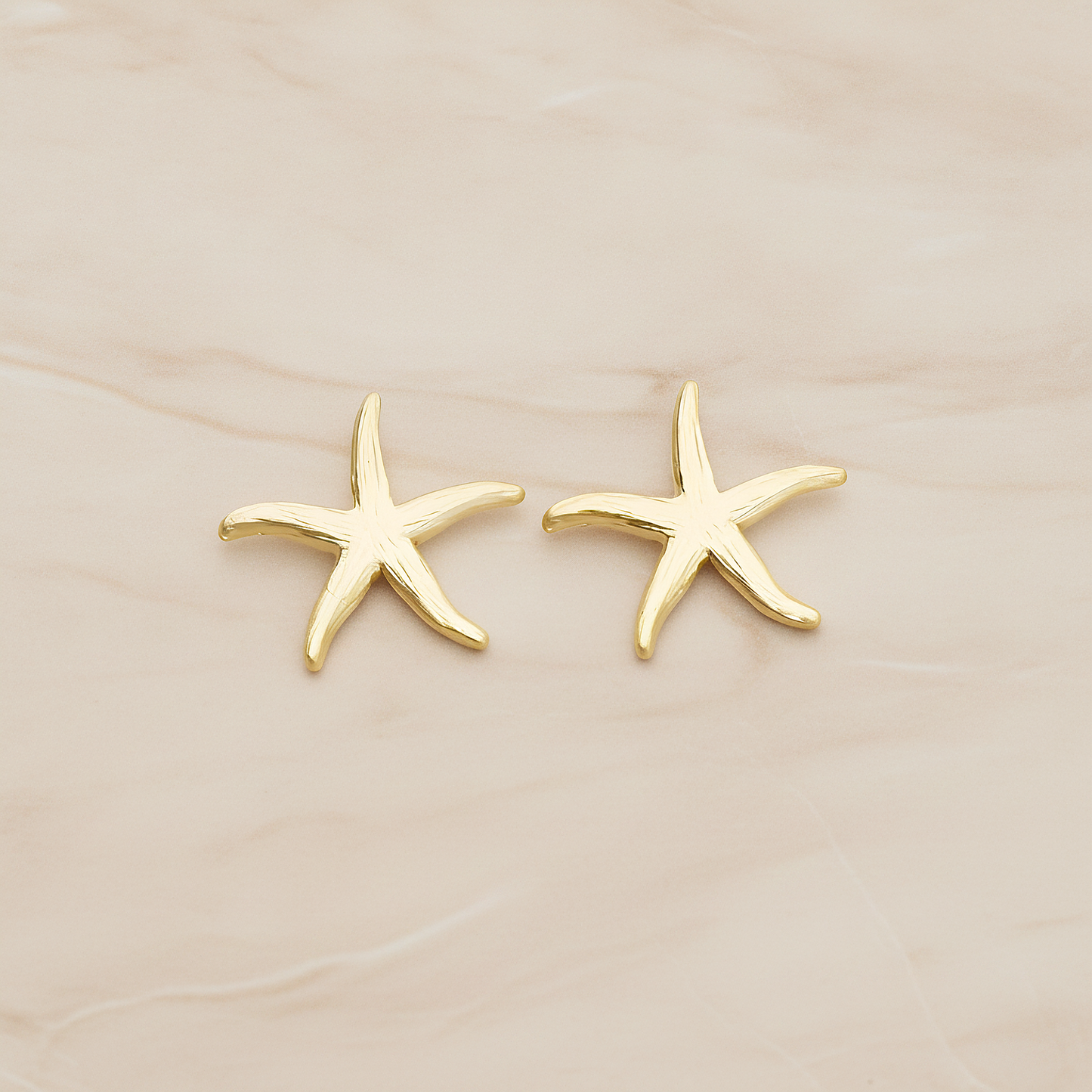 Starfish Ver.2 Pendant, 2 Pc on warm marble background (PD.1234-02)