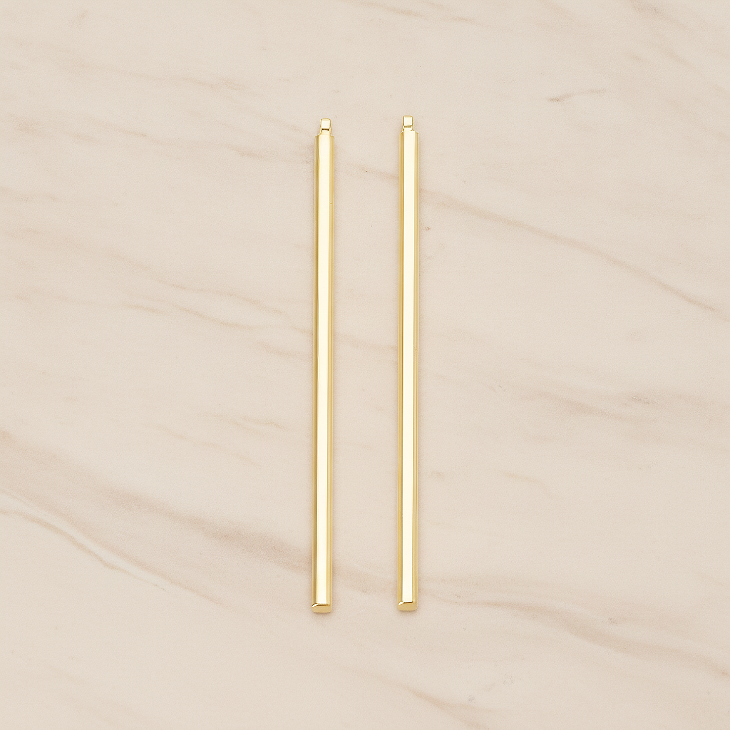 52mm Round Tube Vertical Bar Pendant, 2 Pc on warm marble background (PD.1432-01)