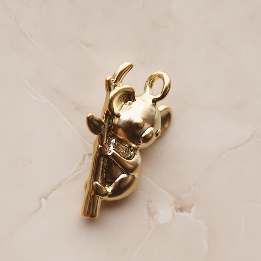 Koala on a Tree Pendant, 2 Pc on warm marble background (PD.1787)
